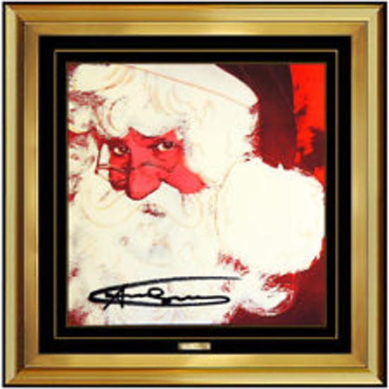 Andy Warhol Original Color Lithograph Hand Signed  Santa Claus Myths