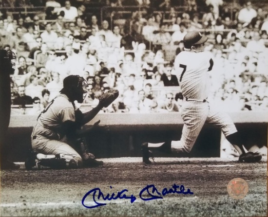 Mickey Mantle Hand signed 8x10 photo GFA certificate