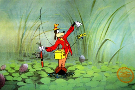 Disney "Goofy Fishing" L/E Sericel