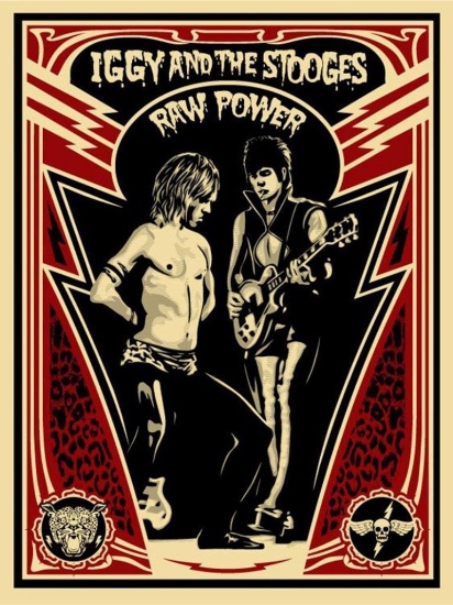 Shepard Fairey, RAW POWER Screen print Hand signed/numbered ed.650