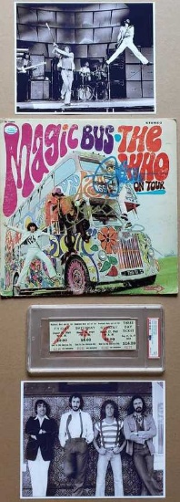 THE WHO HAND SIGNED RECORD W/ 1969 woodstock 3 day