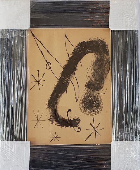 Joan Miro, Original Lithographic Bookplate Framed
