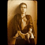 Frida Kahlo Mexican with Gun poster
