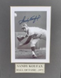 SANDY KOUFAX 8 X 10 MATTED PHOTO