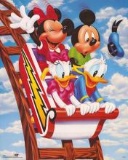 Walt Disney, Mickey & Friends: Rollercoaster, Framed offset lithograph