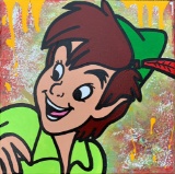 Jozza, Peter Pan, Original one of a kind Acrylic on can