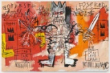 Jean Michel Basquiat, offset lithograph print Framed