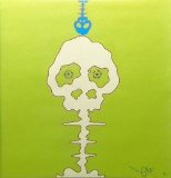 Takashi MURAKAMI Time Bokan neongreen Offset Lithograph