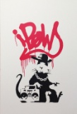 BANKSY - Gangsta rat - LIMITED EDITION OF 500 SILK