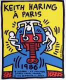 Keith Haring Hand Signed Paris offset lithograph
