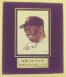 Willie Mays Autographed Matted Photo SPORTS