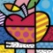 The Apple by Romero Britto Offset lithograph framed
