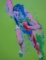 Leroy Neiman OLYMPIC RUNNER plate signed serigraph