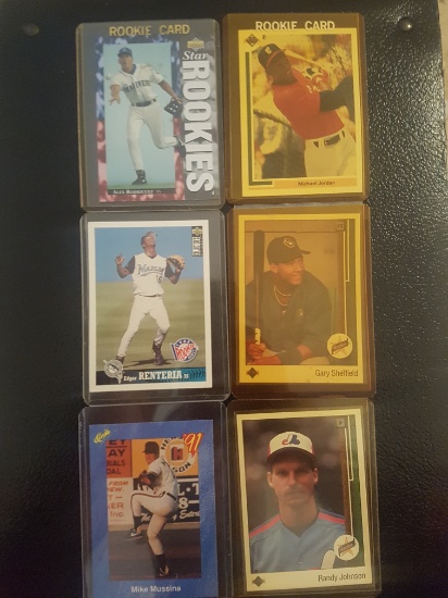 LOT OF 6 BASEBALL ROOKIE CARDS