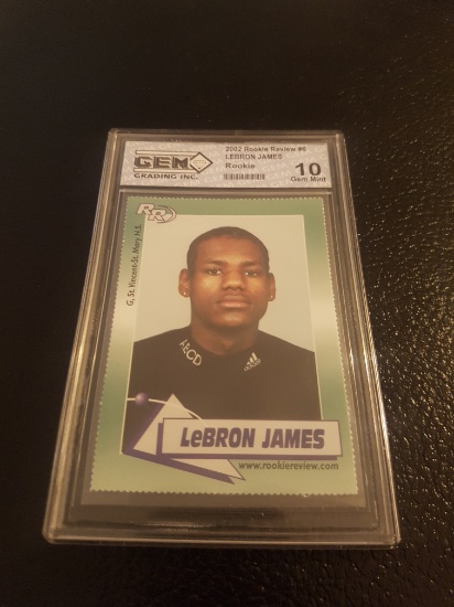 LEBRON JAMES 10 OF 10 GRADED ROOKIE CARD