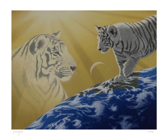 William Schim Schimmel "A Golden Future" White Tigers