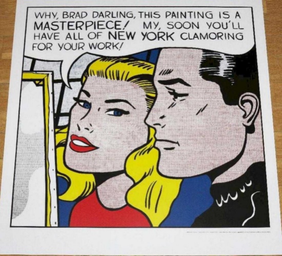 Roy Lichtenstein original Poster Masterpiece Comic