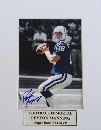 Peyton Manning Autographed 8x10  Matted