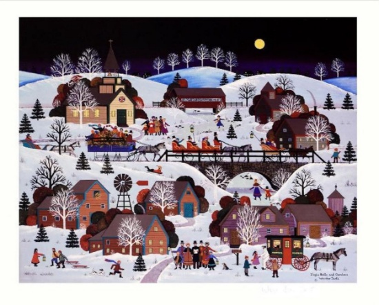 Jane Wooster Scott "Jingle Bells and Carolers"Christmas