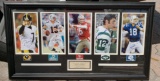 All time NFL greatest quarterbacks 5 frame autographed