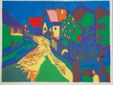 Wassily Kandinsky, After, City Street, Lithograph