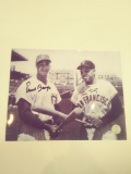 Willie Mays and Ernie Banks Double Signed W COA