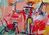 Jean-Michel Basquiat, Boy and Dog in a Johnnypump 1982,