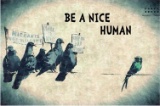 BANKSY, BE A NICE HUMAN, OFFSET LITHOGRAPH FRAMED