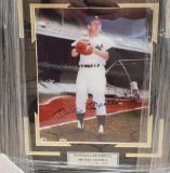 Framed Mickey Mantle Signed Photo 8 x 10