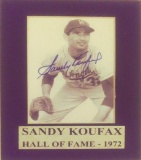 Sandy Koufax Signed Matted Photo