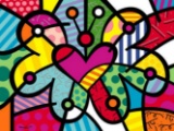 Heart Butterfly by Romero Britto Offset lithograph