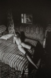 JEANLOUP SIEFF - Nude on Striped Bed, Paris 1975