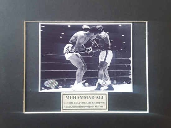 Muhammedd Ali Signed and Matted Photo