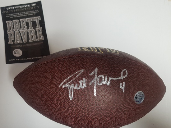 Brett Favre Autographed Football W COA