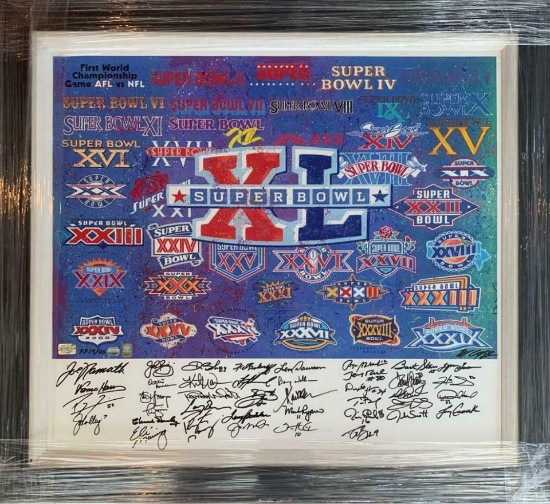 Super Bowl XL MVP Autographed Giclee with 40 Signatures
