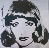 Andy Warhol, Evelyn Kuhn, Bookpage Portrait Hand signed