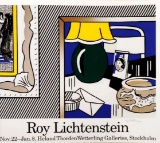 Roy Lichtenstein Two Paintings POSTER offset lithograph