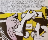 Roy Lichtenstein - Mad scientist 1963, Lithograph hand