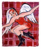 ELVIRA BACH, ANGEL, SILKSCREEN 2001 ED.60 SIGNED/NO.