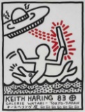 Keith Haring Original Galerie Watari Exhibition Poster,