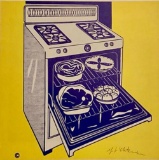 ROY LICHTENSTEIN Framed Kitchen stove offset lithograph