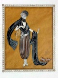 Erte, Scheherazade “Calyph's Concubine” 1924 Gouhace on