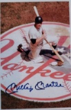 Autographed Mickey Mantle 5 X 7 Offset Lithograph W Coa