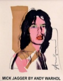 Andy Warhol, Mick Jagger hand signed offset lithograph