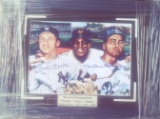 Triple Signed Willie Mays Mickey Mantle and Duke Snider