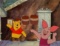 Winnie-The-Pooh & Piglet Original Production Cel Animation Art Disney 1983