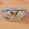 Gold Plated Two-tone Zr. 925 Sterling Silver Ring