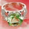 Amethyst & White CZ Diamond Gemstone ring