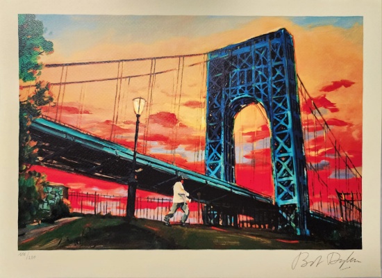 BOB DYLAN  'UNDER THE BRIDGE' LIMITED EDITION LITHOGRAPH