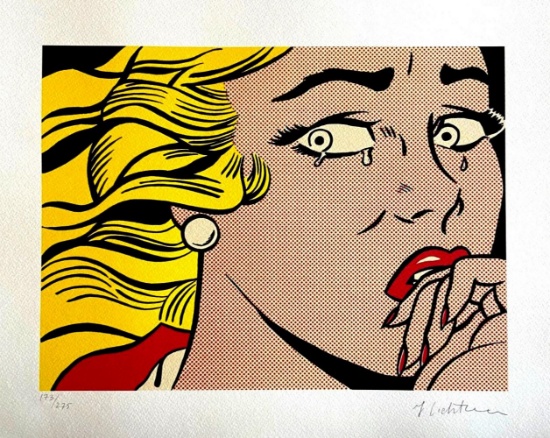 Roy Lichtenstein 'Ragazza crying (Crying Girl) - 1986' Limited edition lithograph